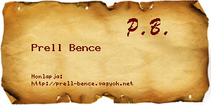 Prell Bence névjegykártya